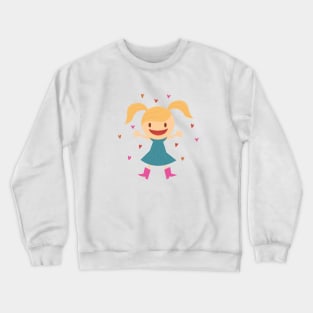 Little girl design for child Crewneck Sweatshirt